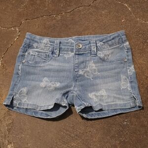 Member’s Mark Denim Shorts Butterfly Print Size 4/5